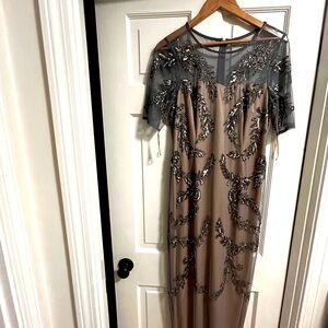 Gorgeous rhinestones embellished gown.